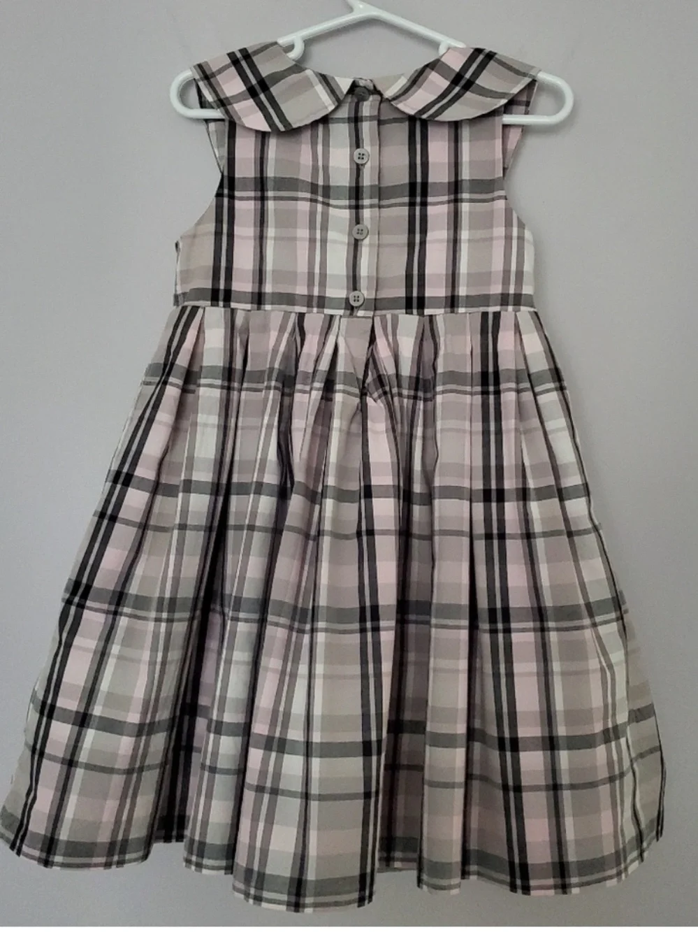 Vintage Gymboree Plaid Holiday Dress Tulle Lined Toddler Girl 100% Cotton Poplin